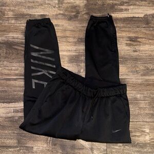 Nike black thermal sweatpants medium